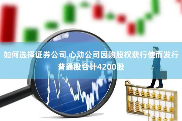 如何选择证券公司 心动公司因购股权获行使而发行普通股合计4200股